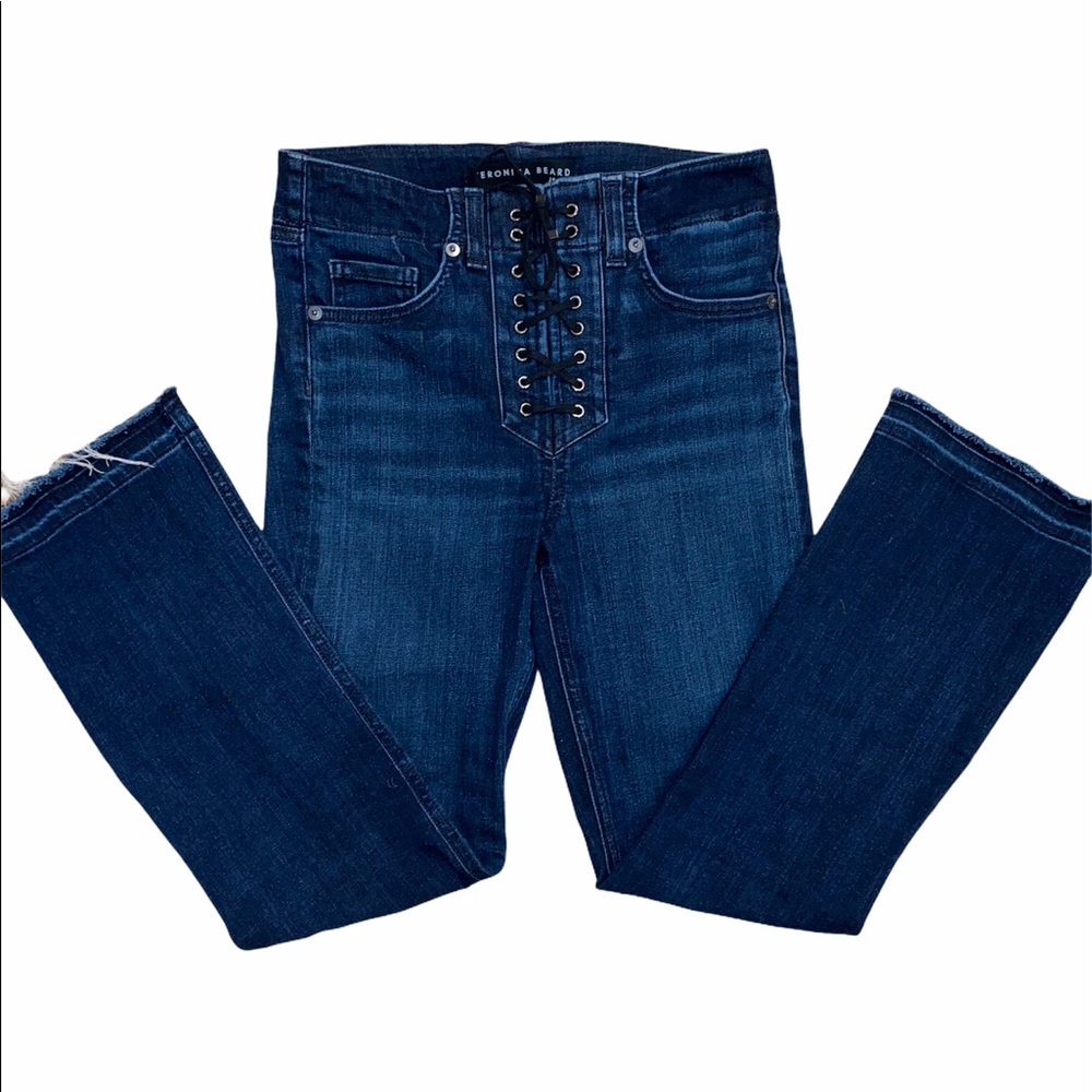 Veronica beard lace up jeans